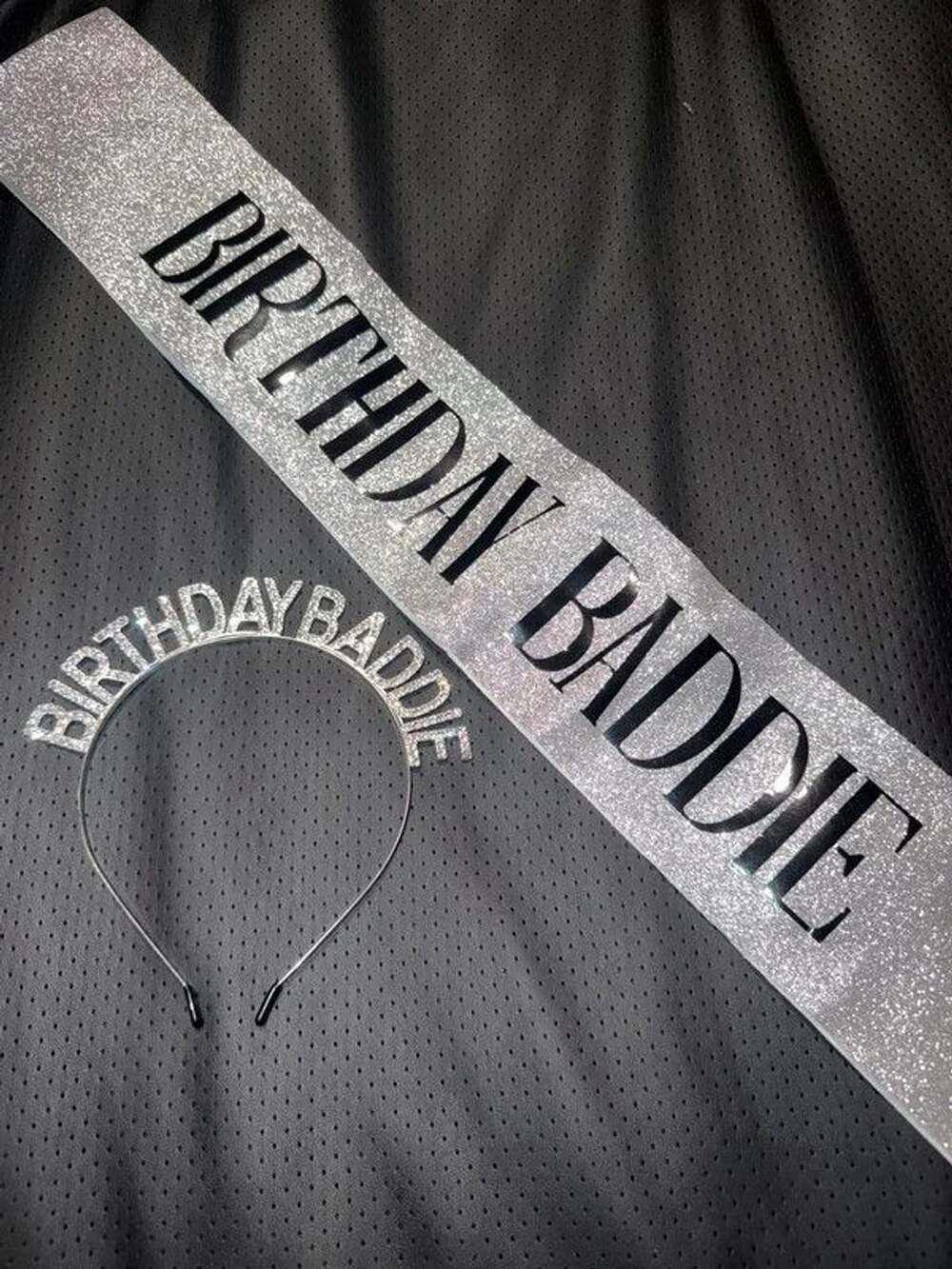Birthday Baddie Headband & Matching Sash (No Brand) | One Size | Very Good Condi
